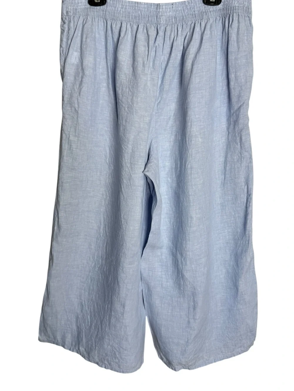 Tahari Linen Pull On Wide Leg Pants Elastic Waist womens size X-Large coastal - Picture 2 of 4